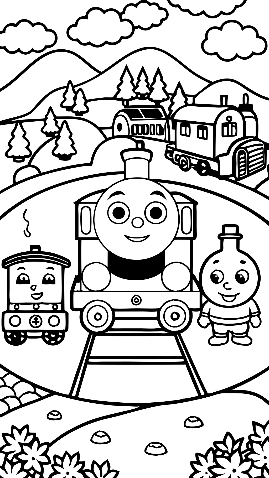 coloriage de thomas et d’amis Thomas